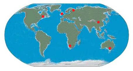 Some of the important Ediacaran fossil locations