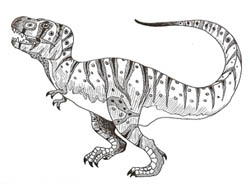 t rex tekening